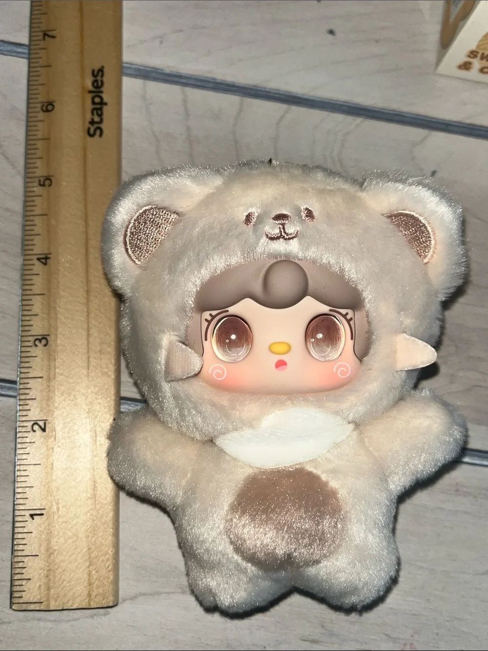 Yooki Cream Bear Plush Doll Keychain